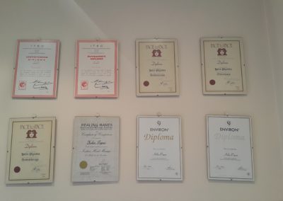 Some of the certificates that we hold
